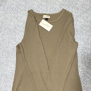 Taupe light olive dress
